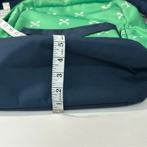 Vineyard Vines Martha’s Vineyard Fishbones Green Blue Backpack - Picture 12 of 13